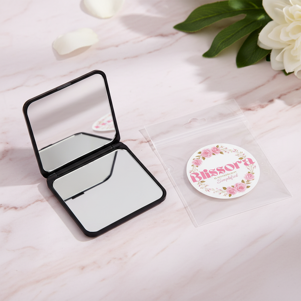 Black Cat Mirror with Blissora Packaging