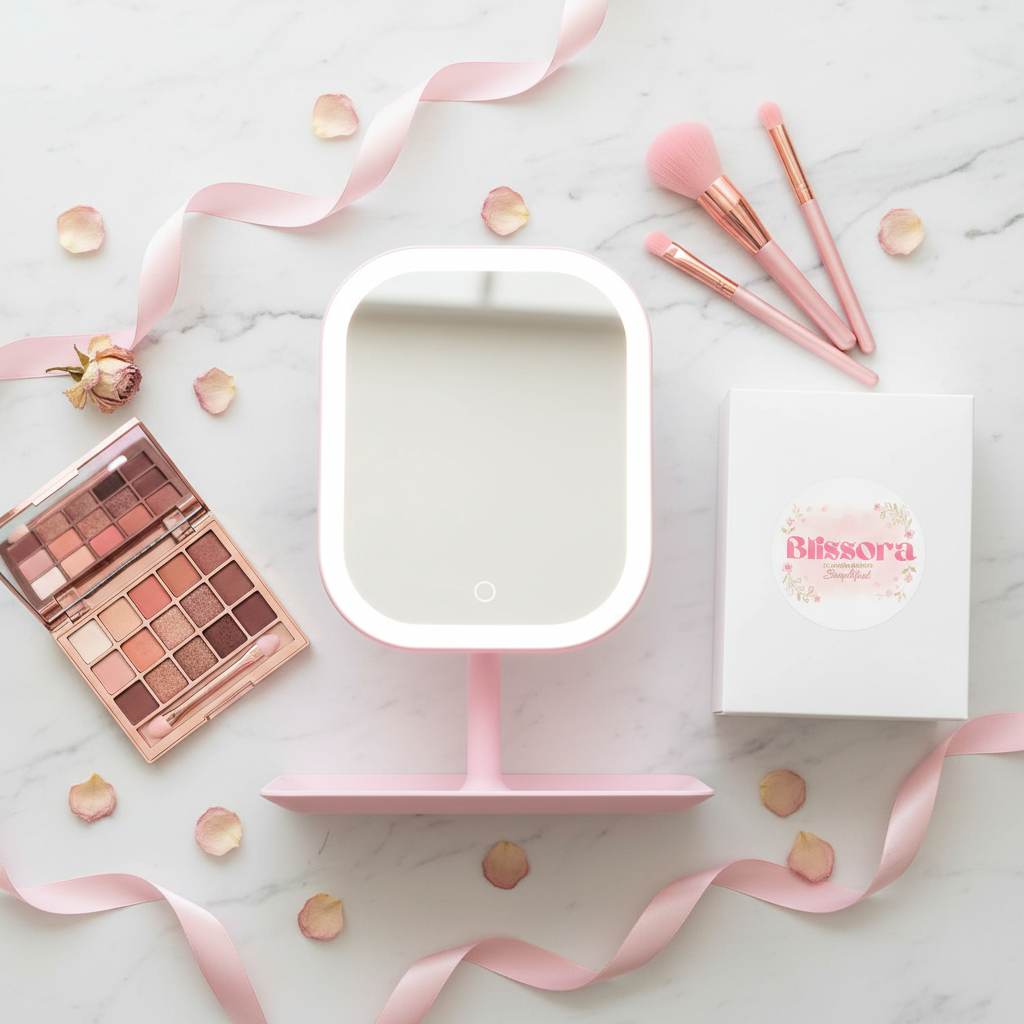Blissora Pink Mirror - Flat Lay