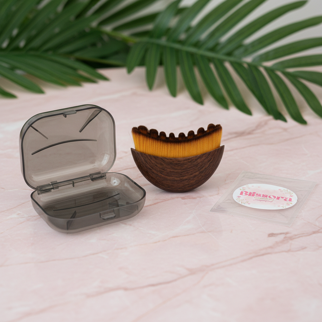 Lymphatic Face Brush matching colours in Clamshell Case with Blissora Sticker